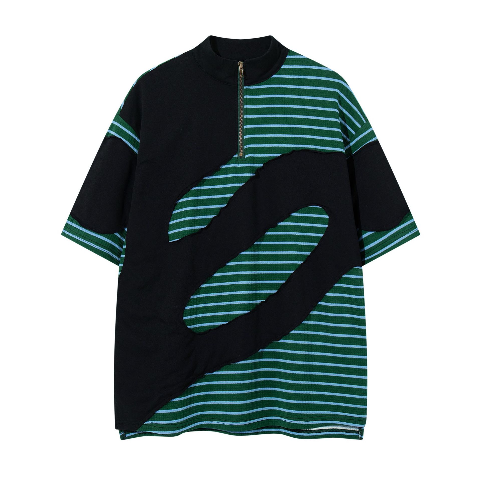 Mens Fashion Quarter Zip - Men's Quarter Zip Mock Neck T-Shirt