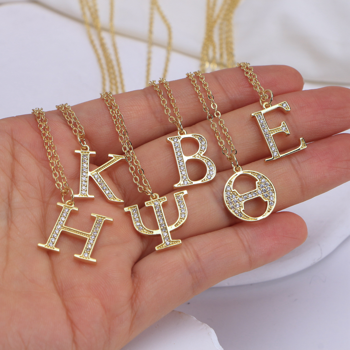 Men'S Fashion Greece - 10PCS, Greece Letter Name Necklace For
