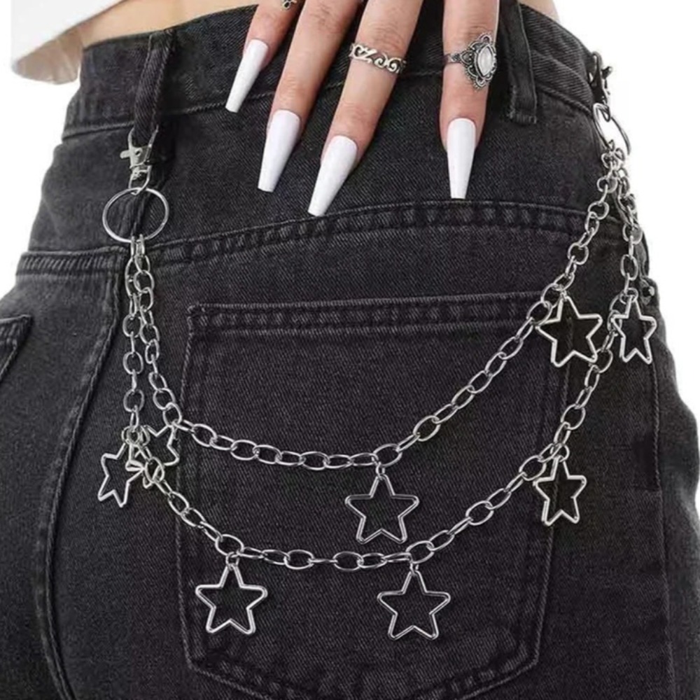 Belt Mens Fashion - Punk Star Double Layer Waist Chain