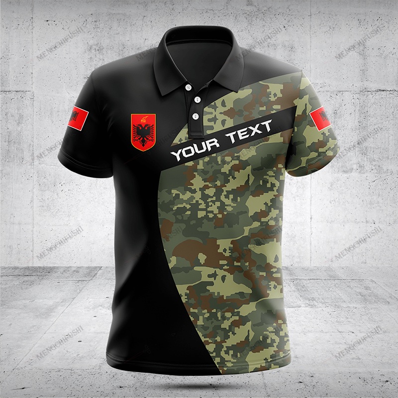 Men'S Fashion Names - Custom Name Albania Flag Graphic Camouflage