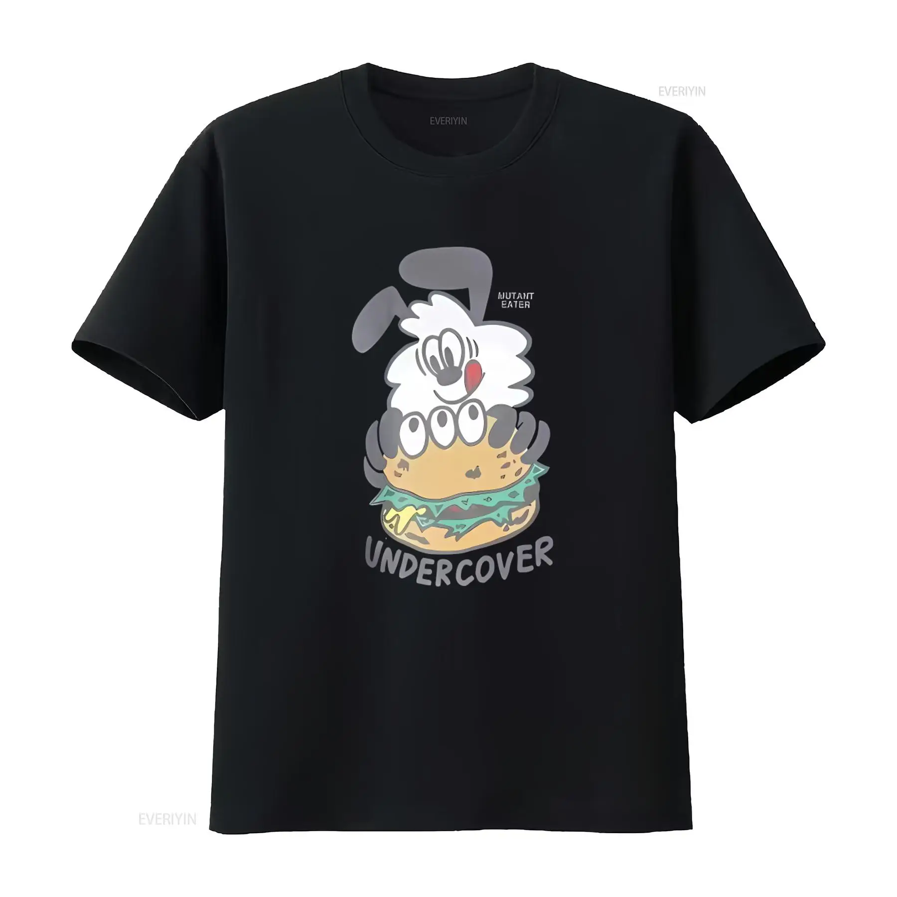 Mens Fashion Black Shirt - 2023 Mutant Eater Undercover Verdy Print