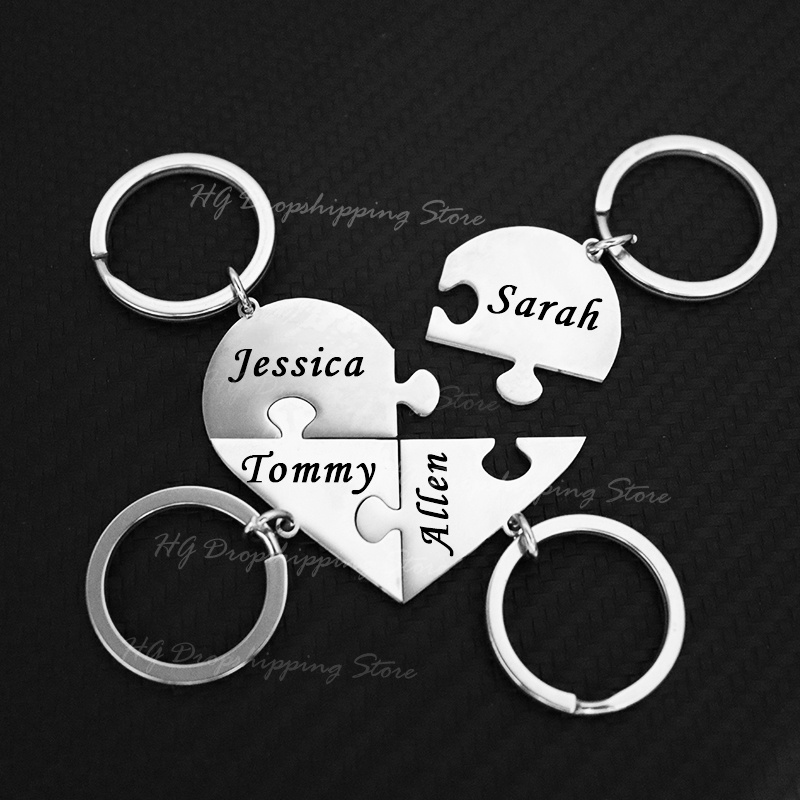 Men'S Fashion Names - Custom Family Members' Names Keychain Personalized