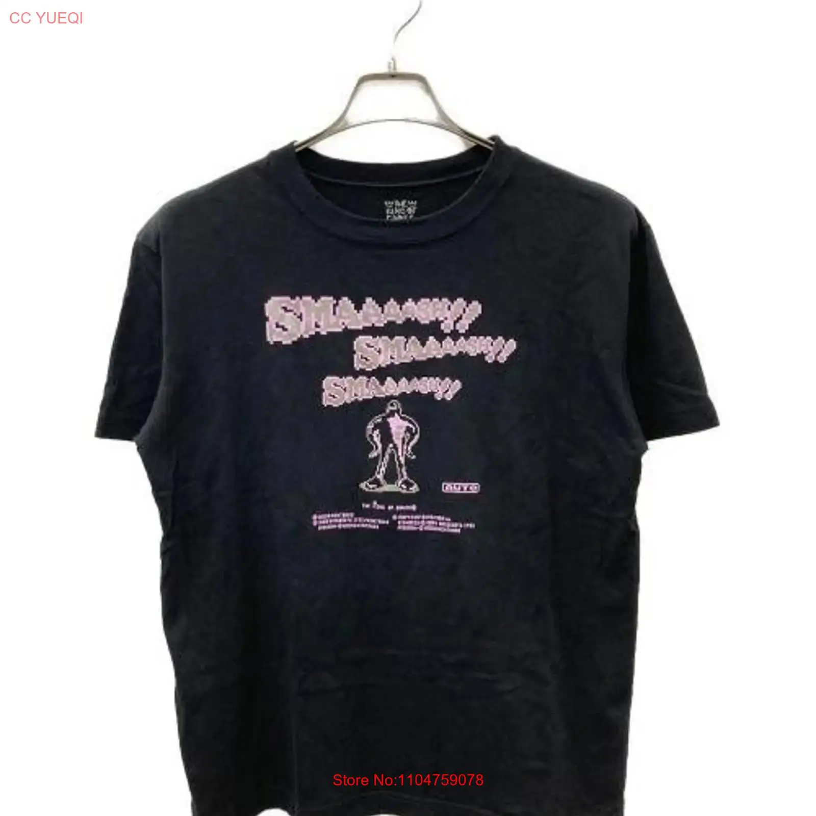 Mens Fashion Black Shirt - SMAAAASH STARMAN TEE T Shirt Cotton