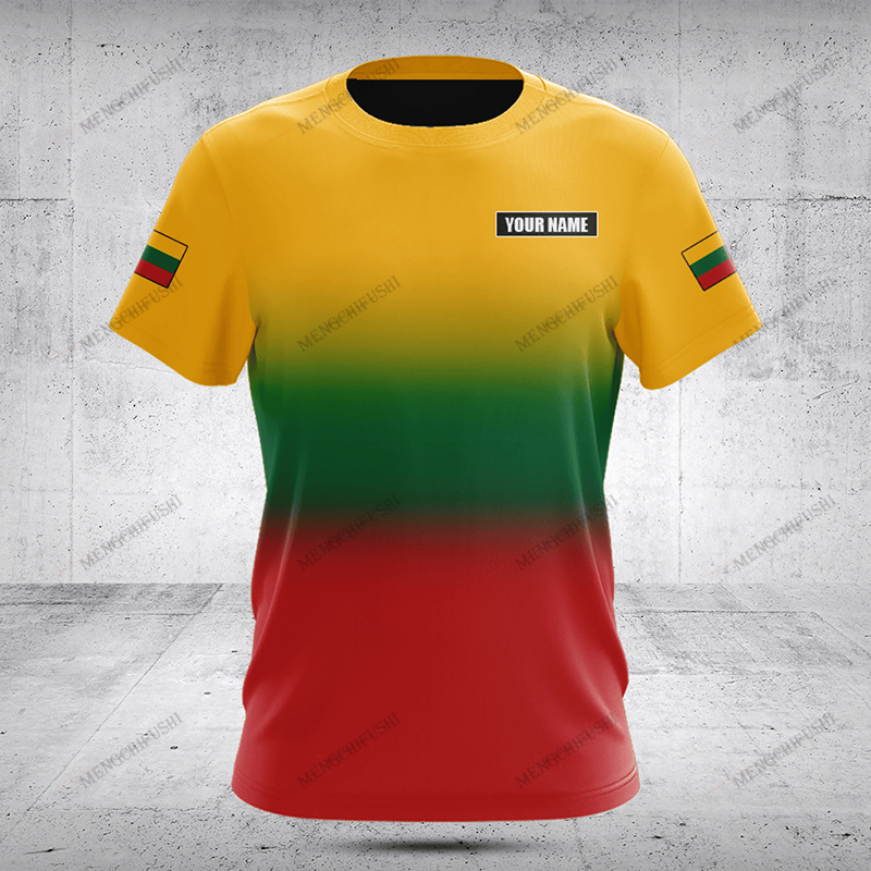 Men'S Fashion Names - Custom Name Summer Casual Lithuania Flag