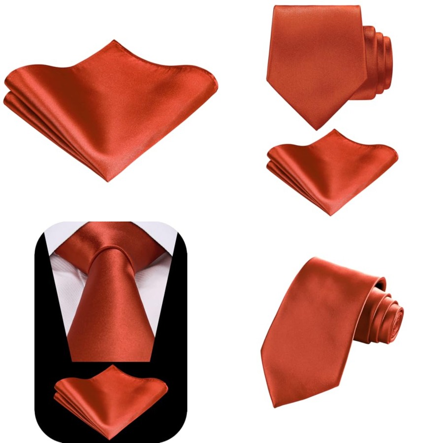 Men'S Fashion Box - Solid Satin Woven dyed Color Formal