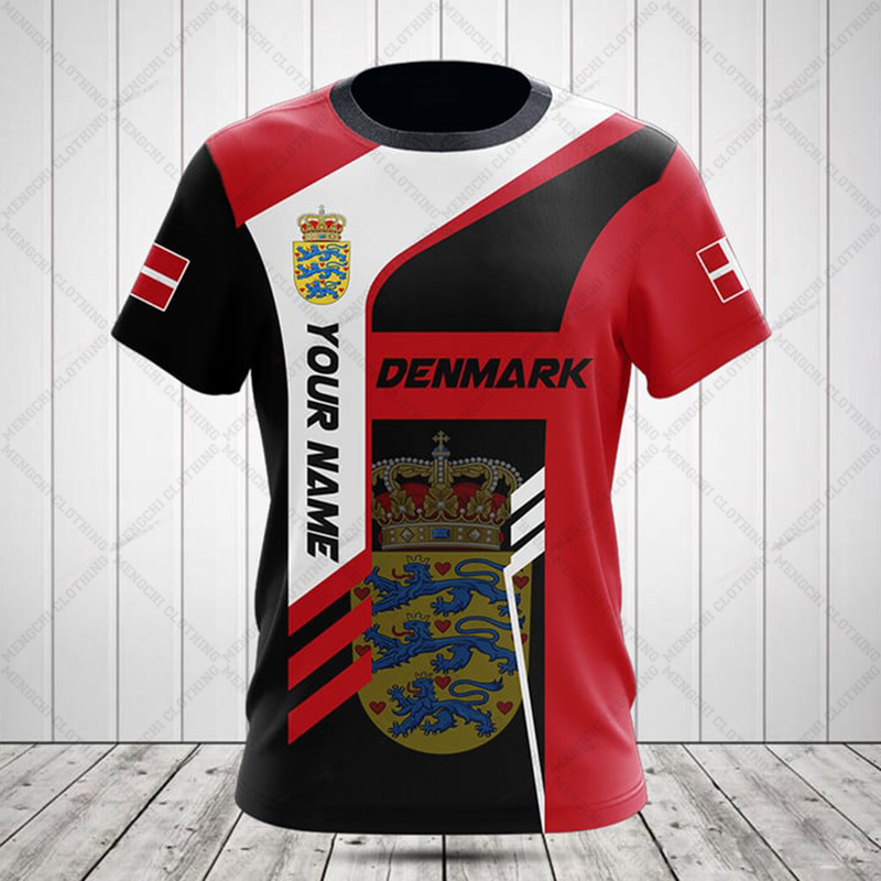 Men'S Fashion Names - Custom Name Summer Casual Denmark Shield