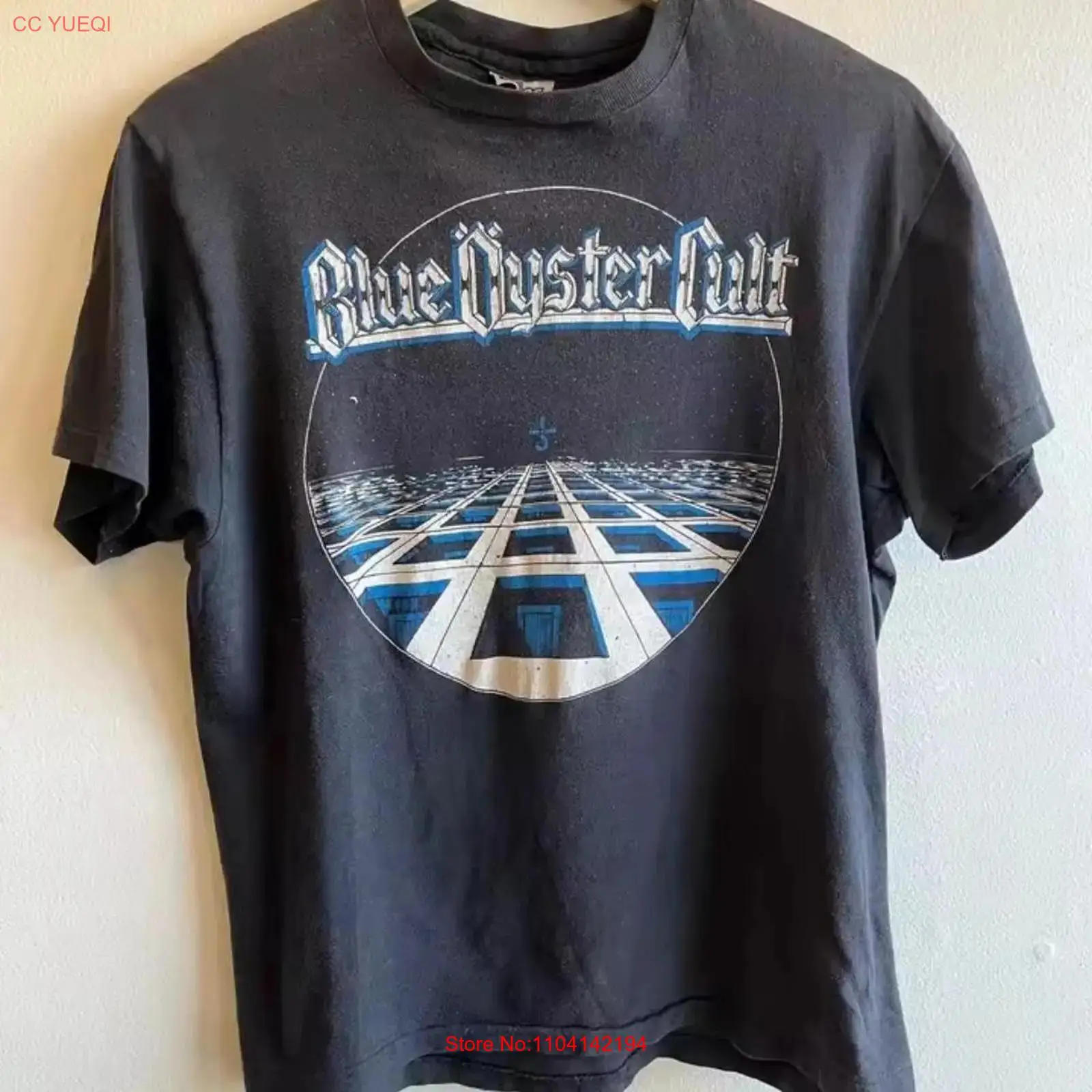 Mens Fashion Black Shirt - Blue Oyster Cult Astronomy Band Basic