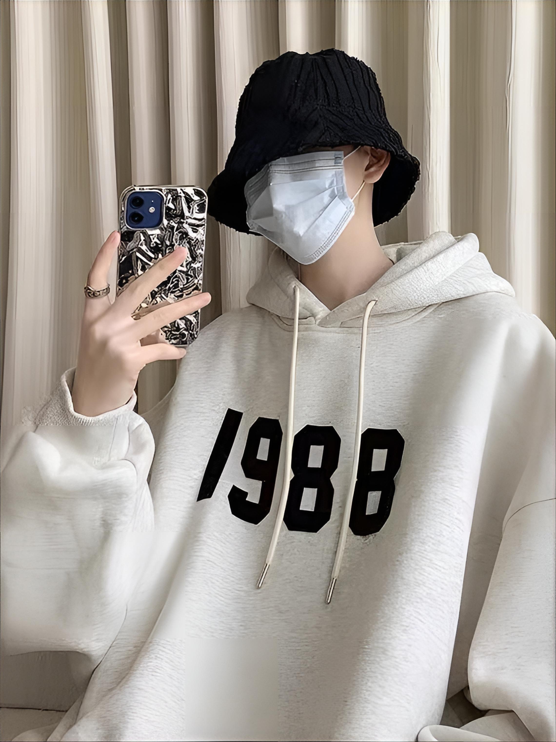 Mens Fashion Quarter Zip - Mens With Hat Hoodies Printed Zipneck