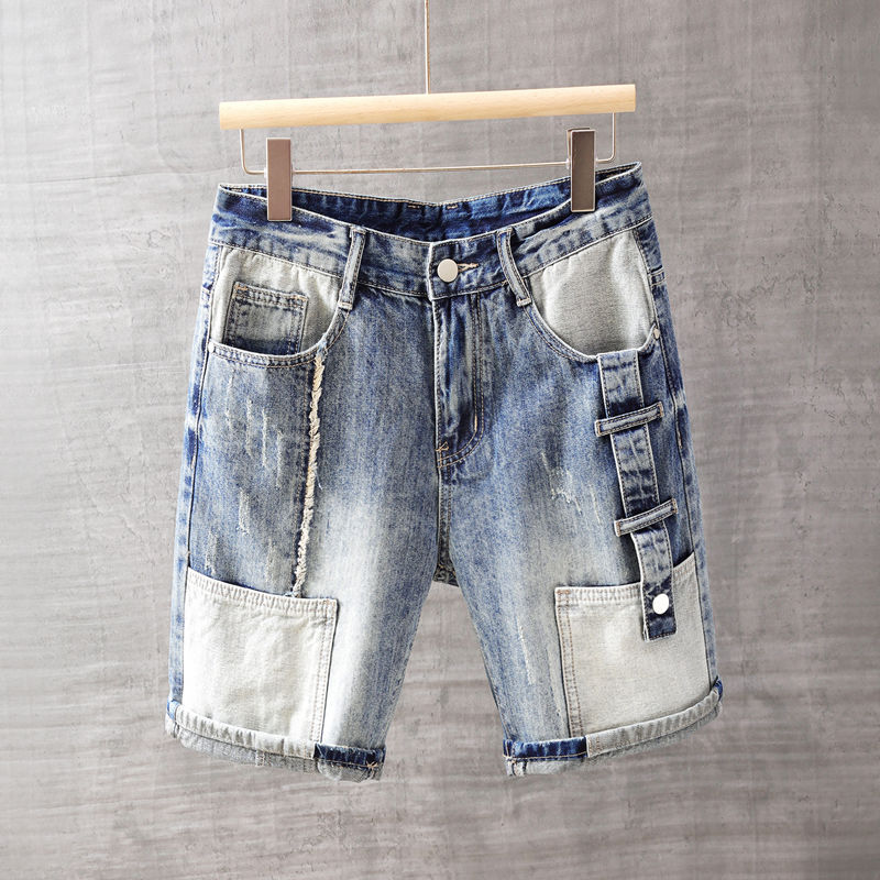 Men'S Fashion Linen Pants - Men's Short Jeans Pants with Pockets