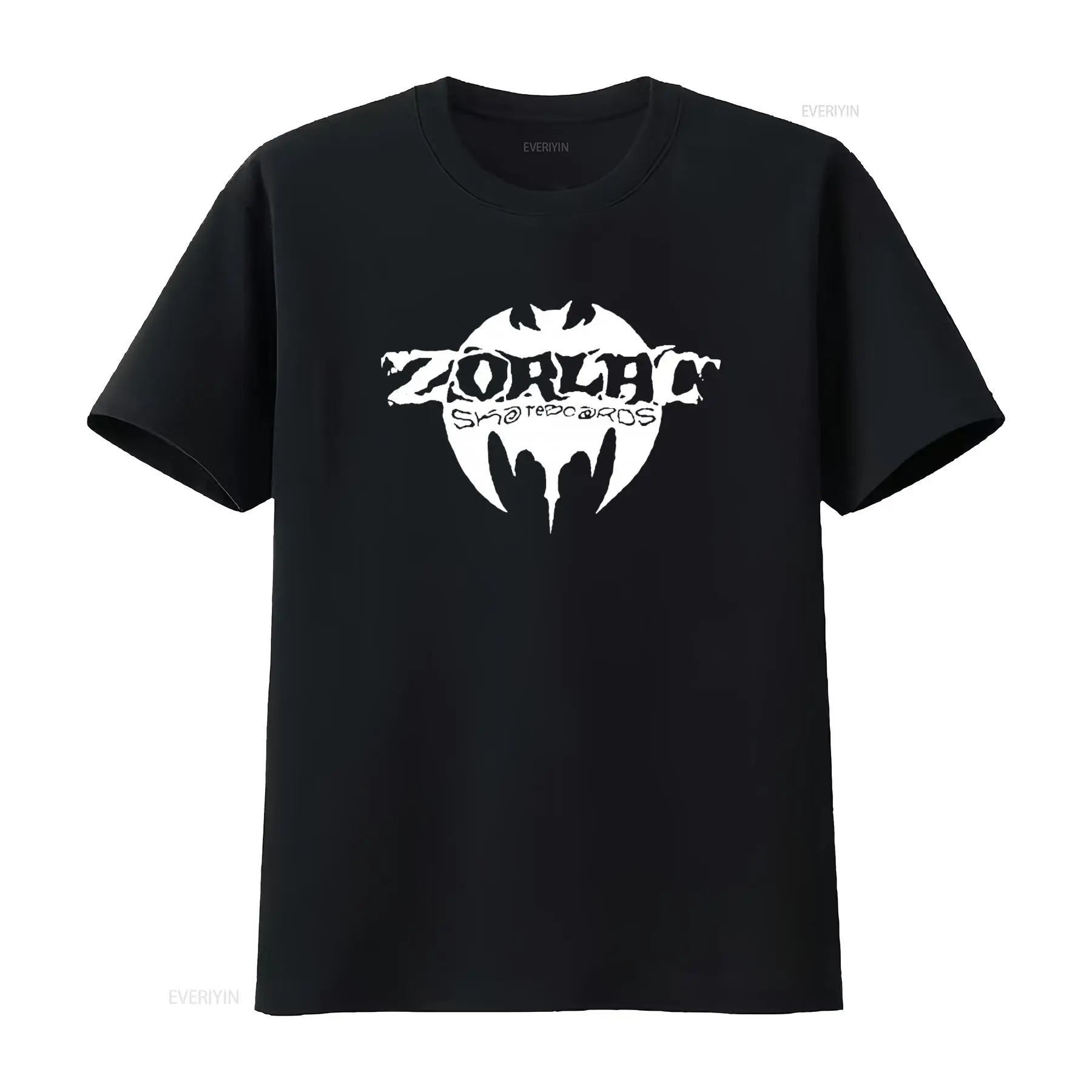 Mens Fashion Black Shirt - Zorlac Skateboard Oldschool Style Black T