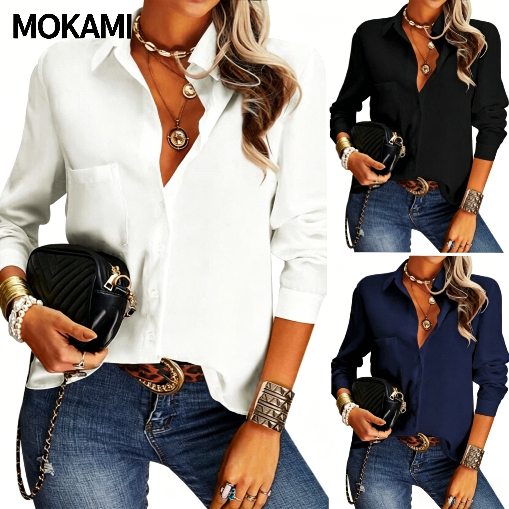 Men'S Fashion For 60 Year Old - Fashionable Solid Color Women's Long Sleeve