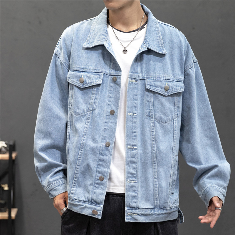 New Denim Jacket Men Vintage J - Mens Fashion Bomber Jacket ulasan dan harga