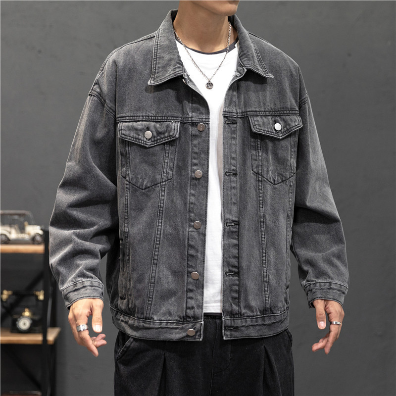 New Denim Jacket Men Vintage J - Mens Fashion Bomber Jacket ulasan dan harga