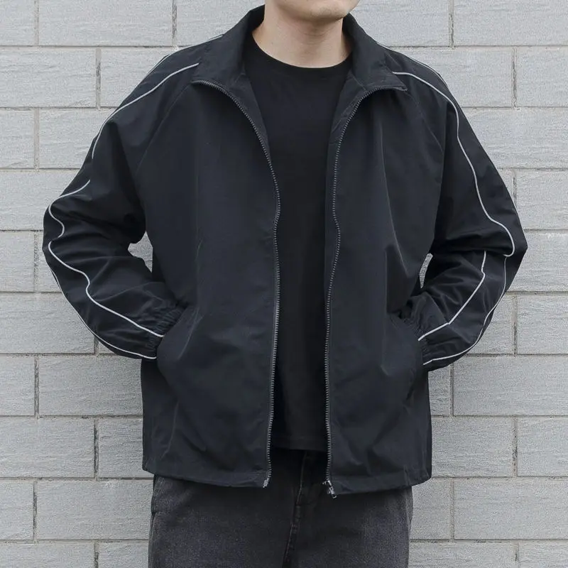 Jackets Men Autumn Pockets Cas - Mens Fashion Bomber Jacket ulasan dan harga