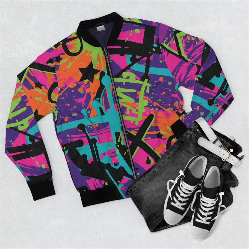 Harajuku Y2K Zipper Golf Coat  - Mens Fashion Bomber Jacket ulasan dan harga