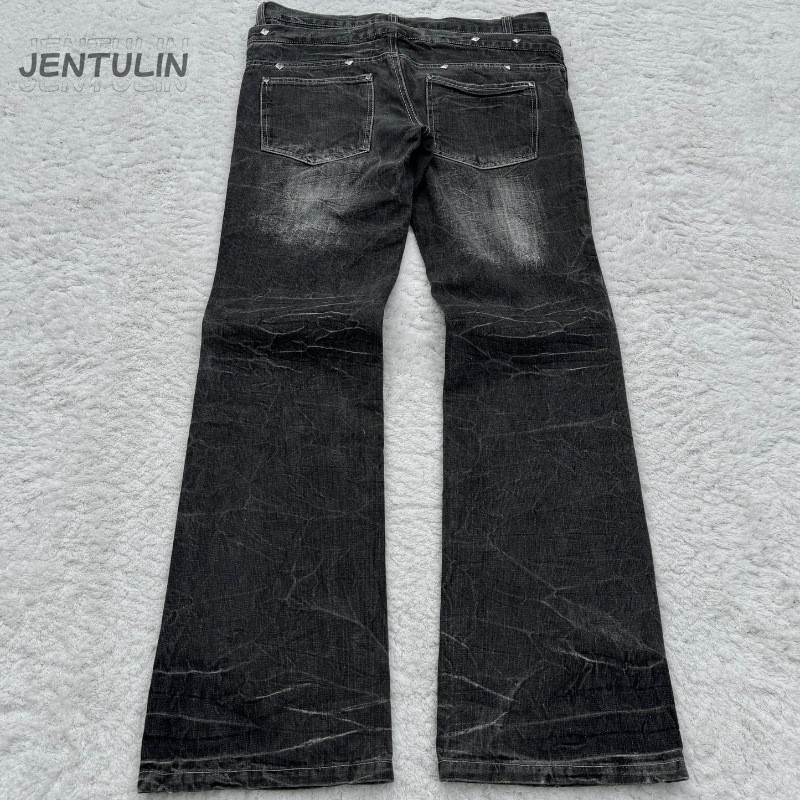 Y2K Retro Jeans Damaged Washed - Men'S Fashion Jeans And Boots ulasan dan harga