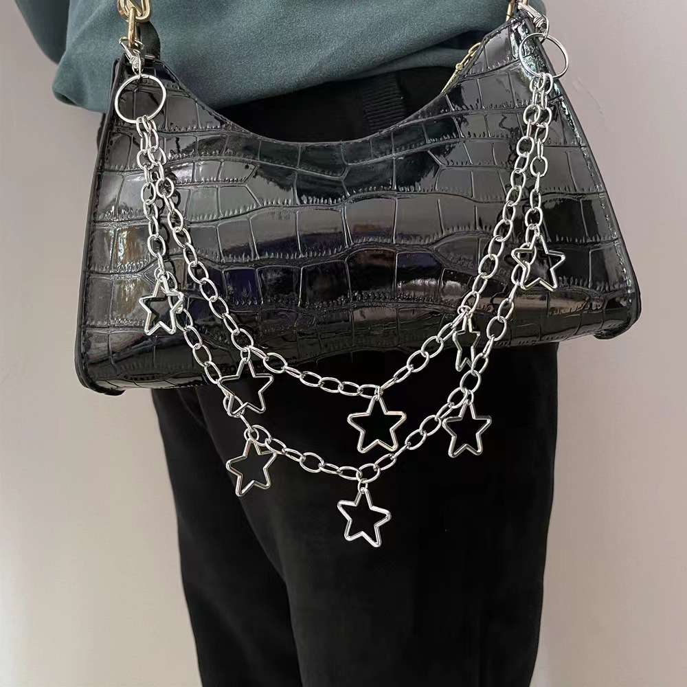 Punk Star Double Layer Waist C - Belt Mens Fashion ulasan dan harga