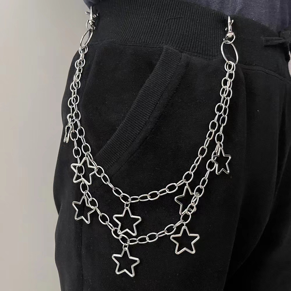 Punk Star Double Layer Waist C - Belt Mens Fashion ulasan dan harga