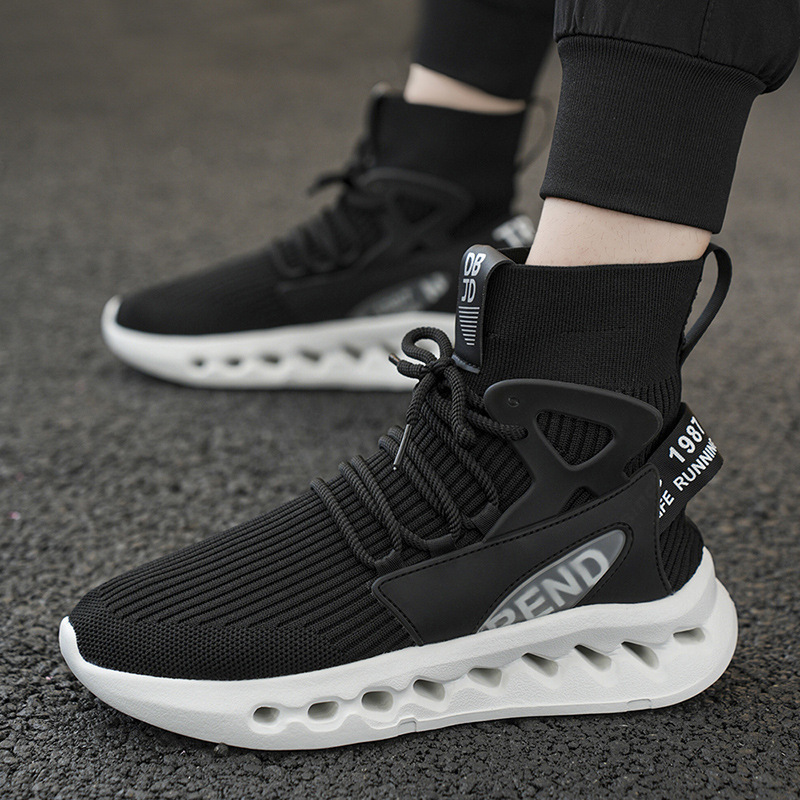 Trendy Men High Top Sock Shoes - Men'S Fashion Running Shoes ulasan dan harga