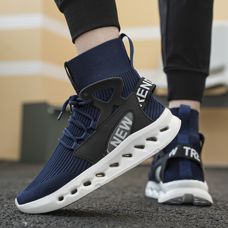 Trendy Men High Top Sock Shoes - Men'S Fashion Running Shoes ulasan dan harga