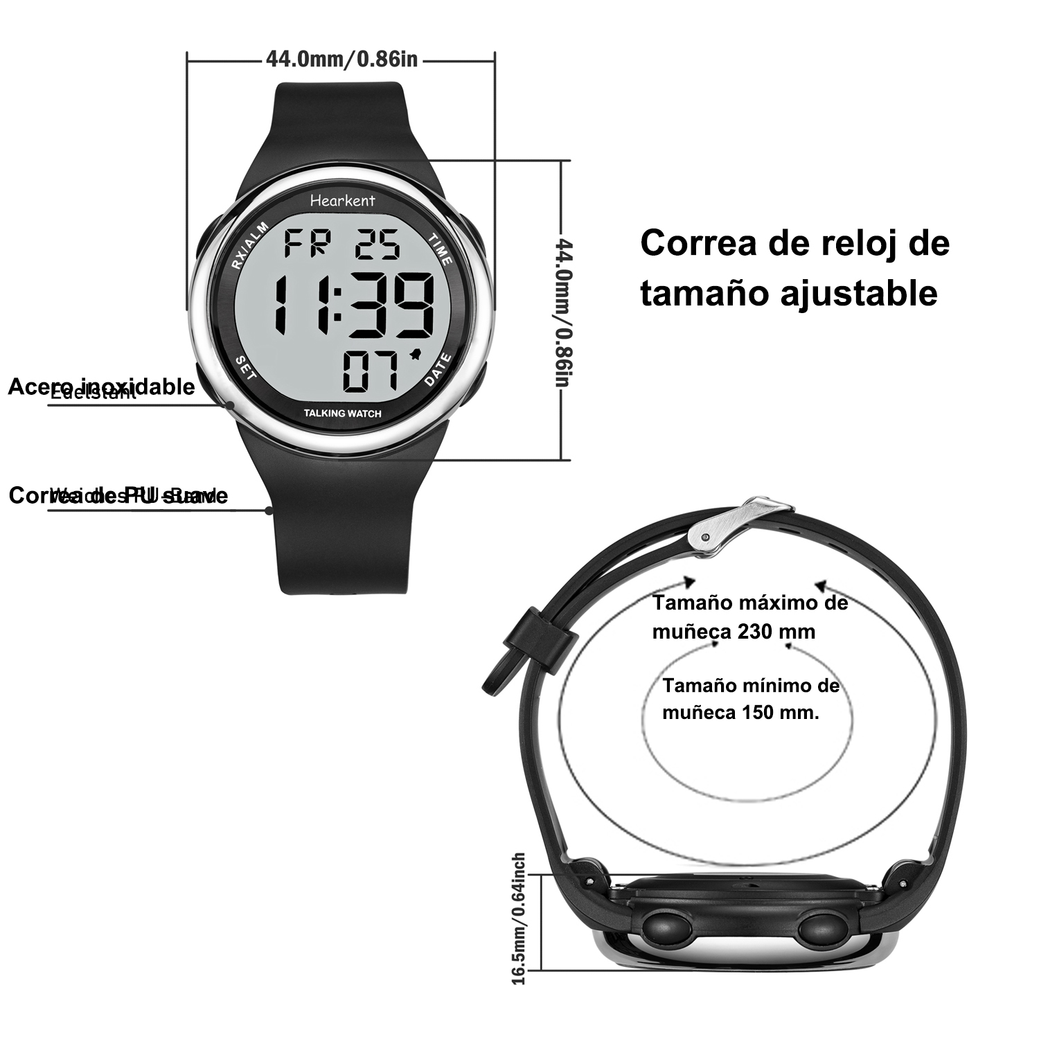 Hearkent Spanish Talking Watch - Men'S Fashion For 60 Year Old ulasan dan harga