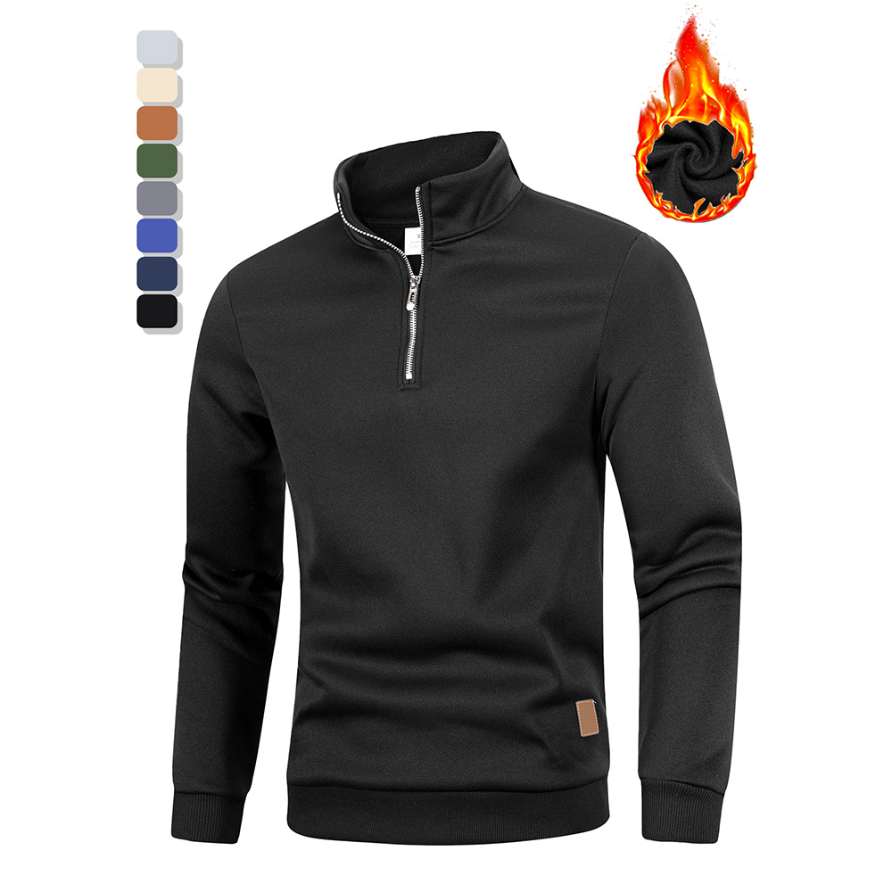Autumn Men's Half Zipper Stand - Knitted Cardigan Men ulasan dan harga