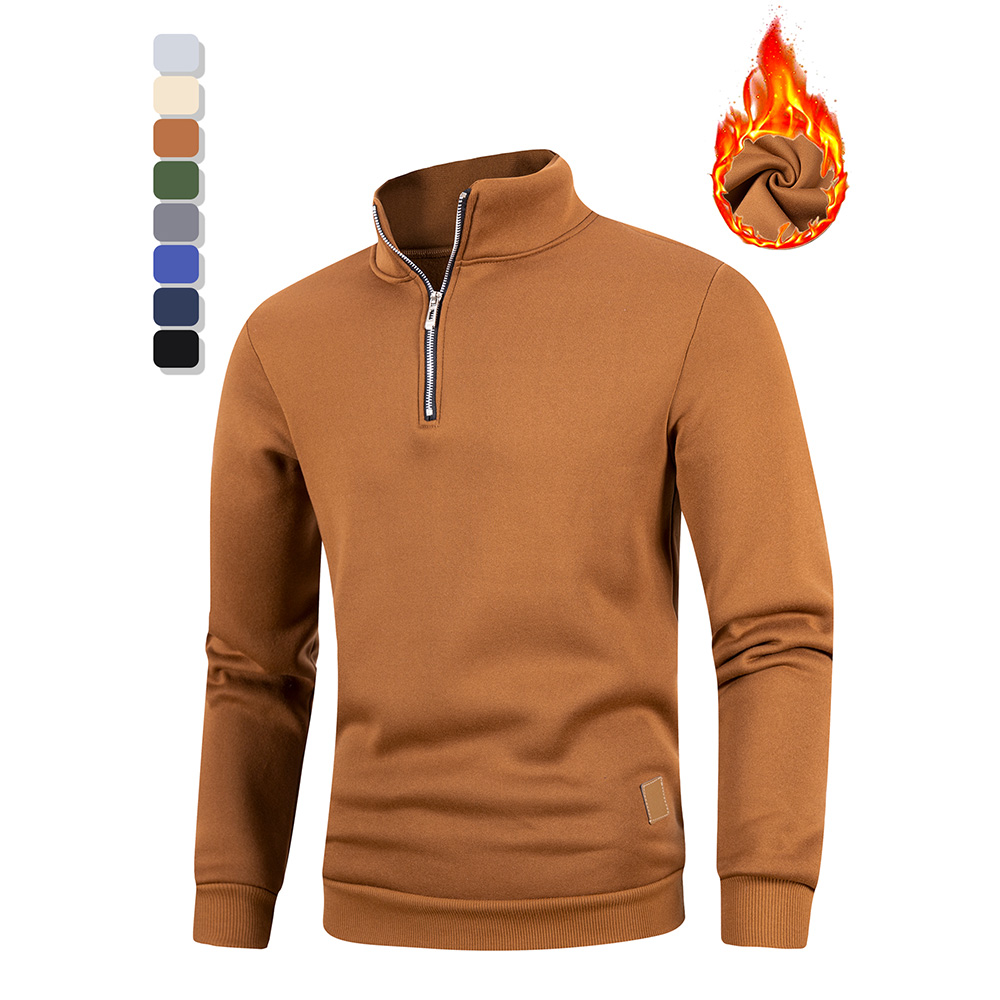 Autumn Men's Half Zipper Stand - Knitted Cardigan Men ulasan dan harga