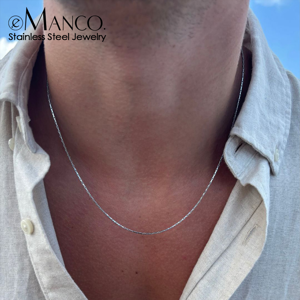 eManco New Wire Chain Necklace - Men'S Fashion For 60 Year Old ulasan dan harga