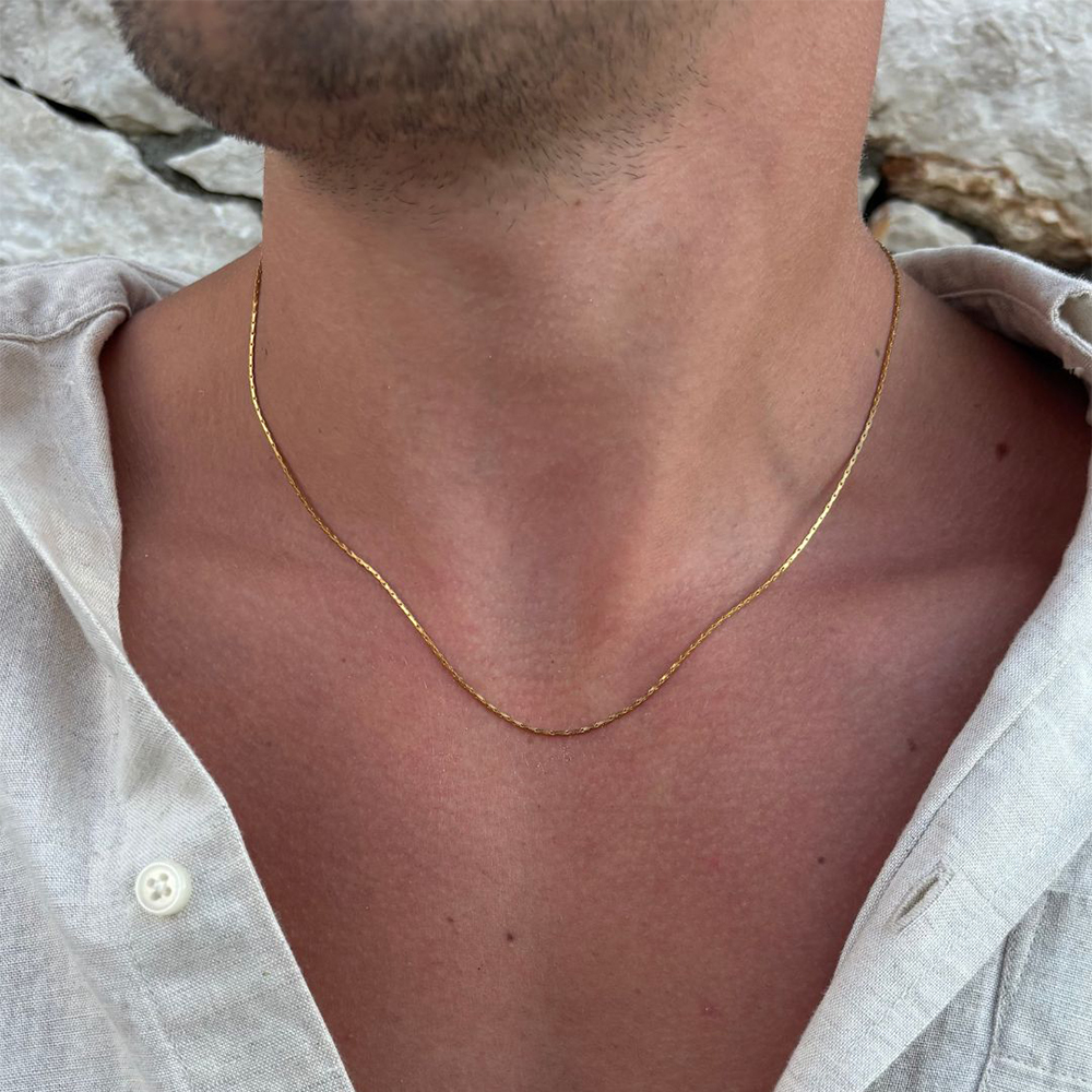 eManco New Wire Chain Necklace - Men'S Fashion For 60 Year Old ulasan dan harga