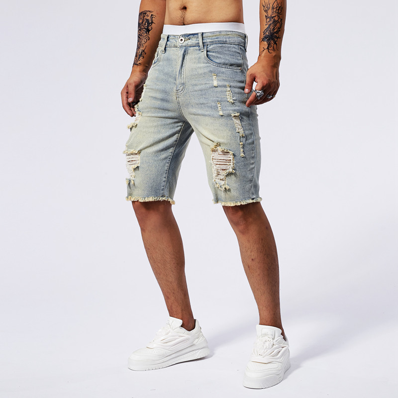 2025 Summer New Men's Ripped D - Mens Fashion Summer 2025 ulasan dan harga