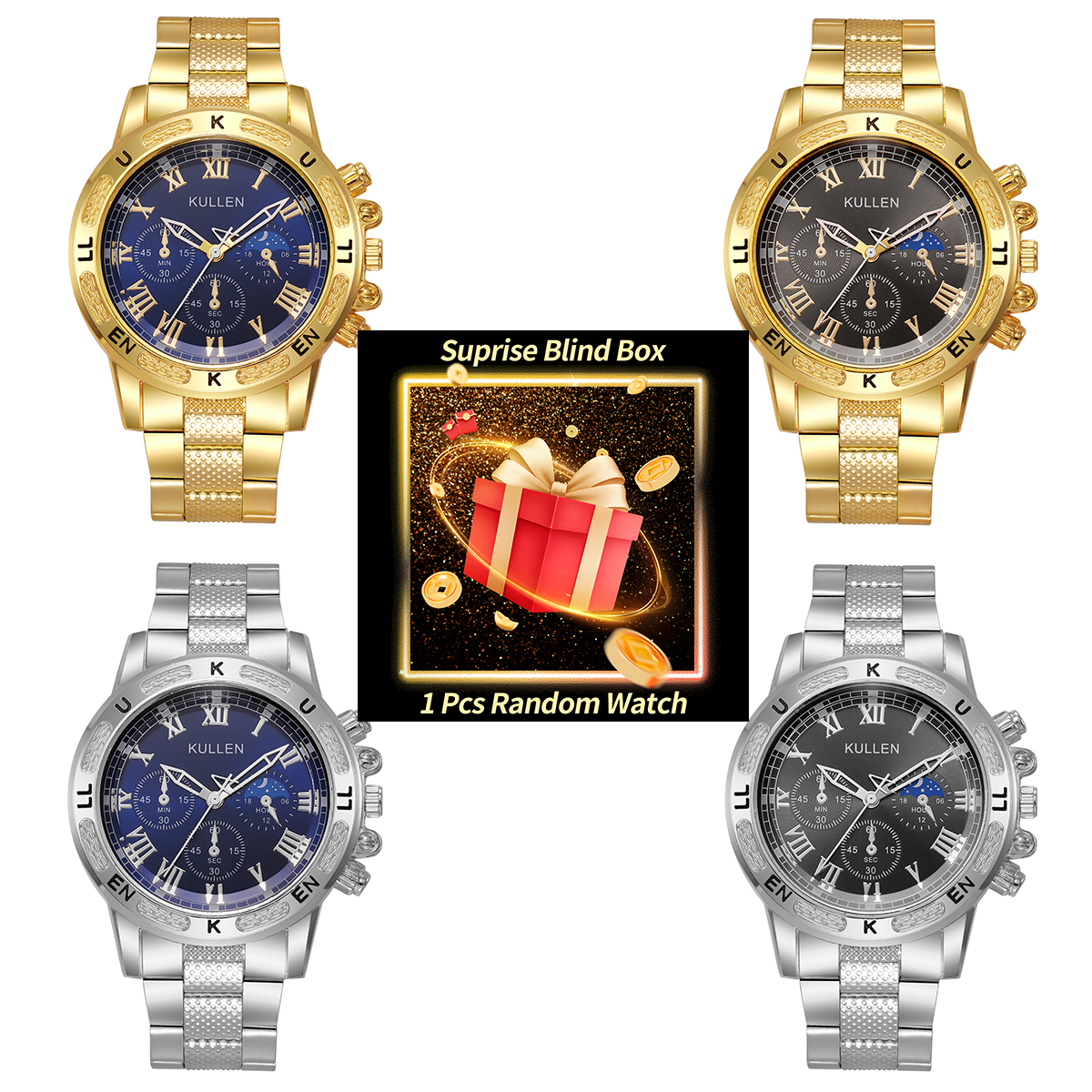 1PC Surprise Mystery Watch Bli - Men'S Fashion Box ulasan dan harga