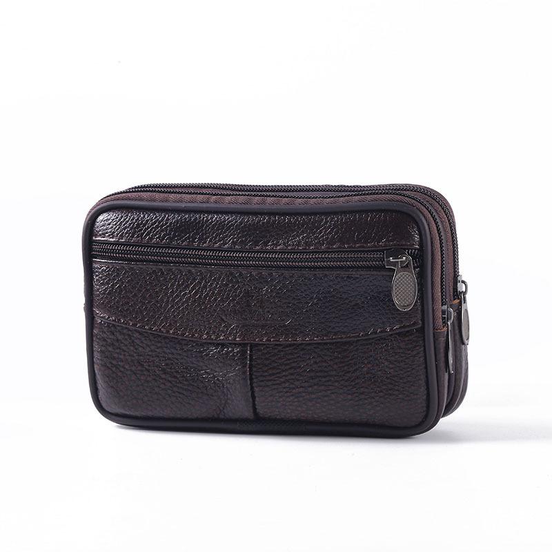 1PC Leather Hand Bags For Men  - Mens Fashion Zip Up ulasan dan harga