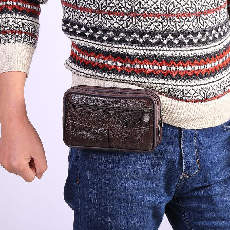 1PC Leather Hand Bags For Men  - Mens Fashion Zip Up ulasan dan harga