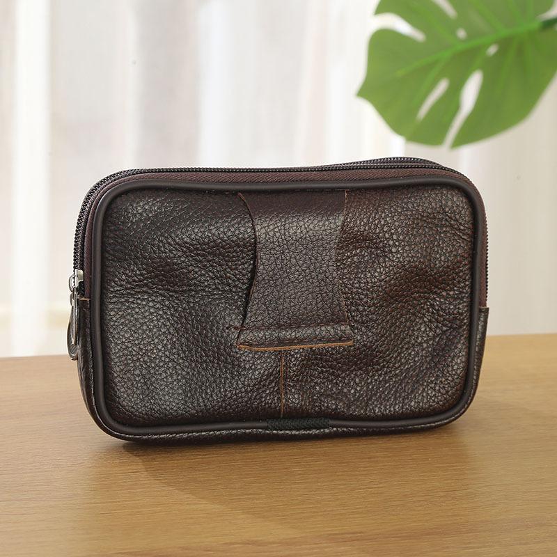 1PC Leather Hand Bags For Men  - Mens Fashion Zip Up ulasan dan harga