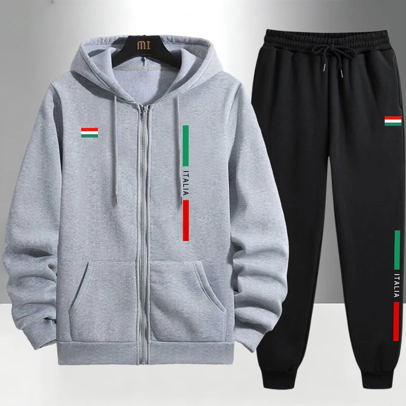 Italy Fashion Men's Set Zipper - Mens Fashion Zip Up ulasan dan harga
