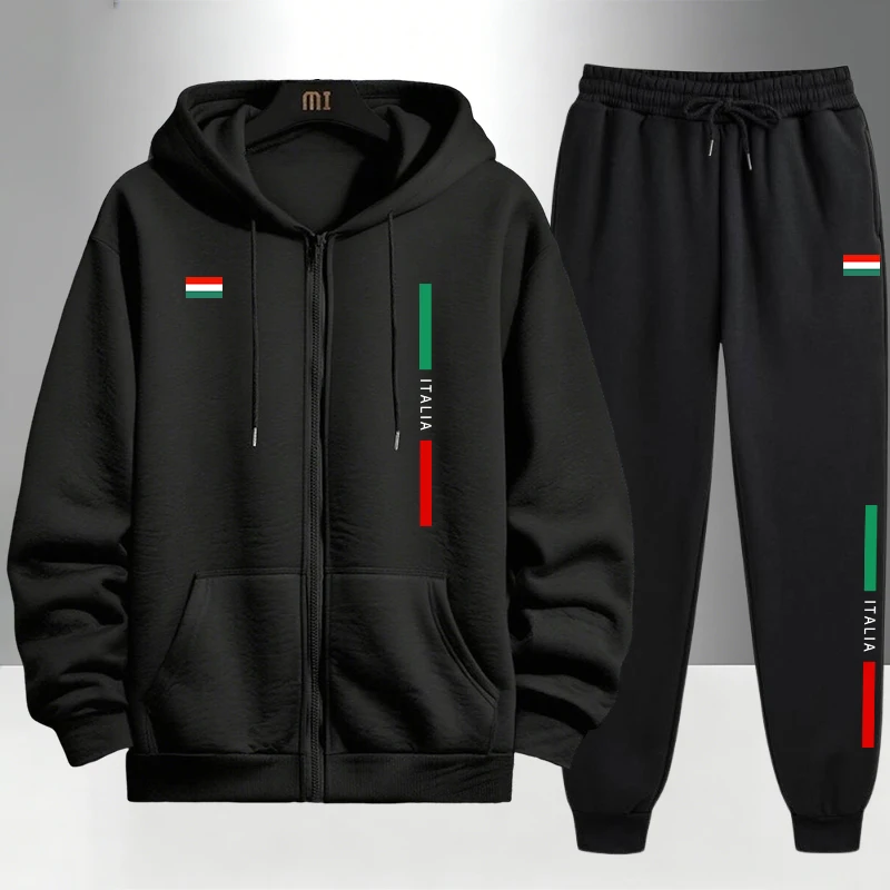 Italy Fashion Men's Set Zipper - Mens Fashion Zip Up ulasan dan harga