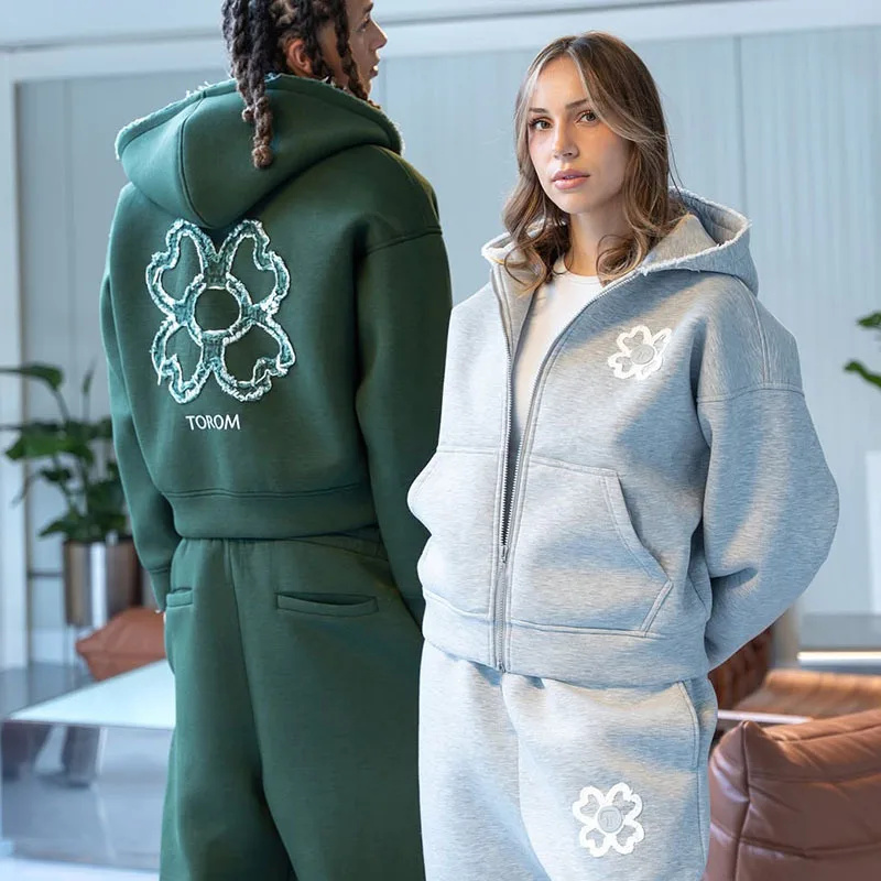 Spring Autumn Oversized 4 Leaf - Mens Fashion Zip Up ulasan dan harga
