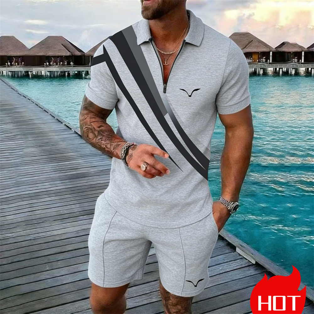 Summer Set Stripe Y2k Clothing - Mens Fashion Zip Up ulasan dan harga