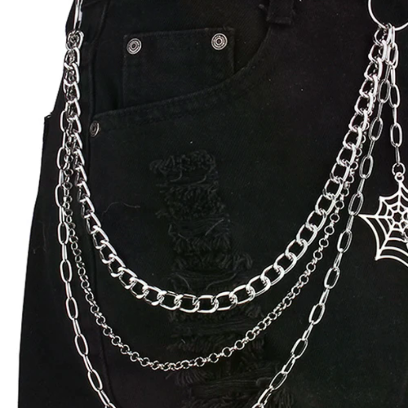 Fashion Punk Metal Pants Chain - Men'S Fashion Linen Pants ulasan dan harga