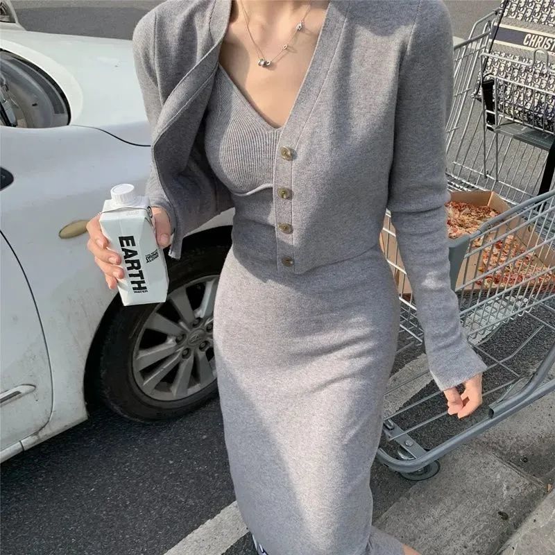 Autumn Spring Suit Women Knitt - Knitted Cardigan Men ulasan dan harga
