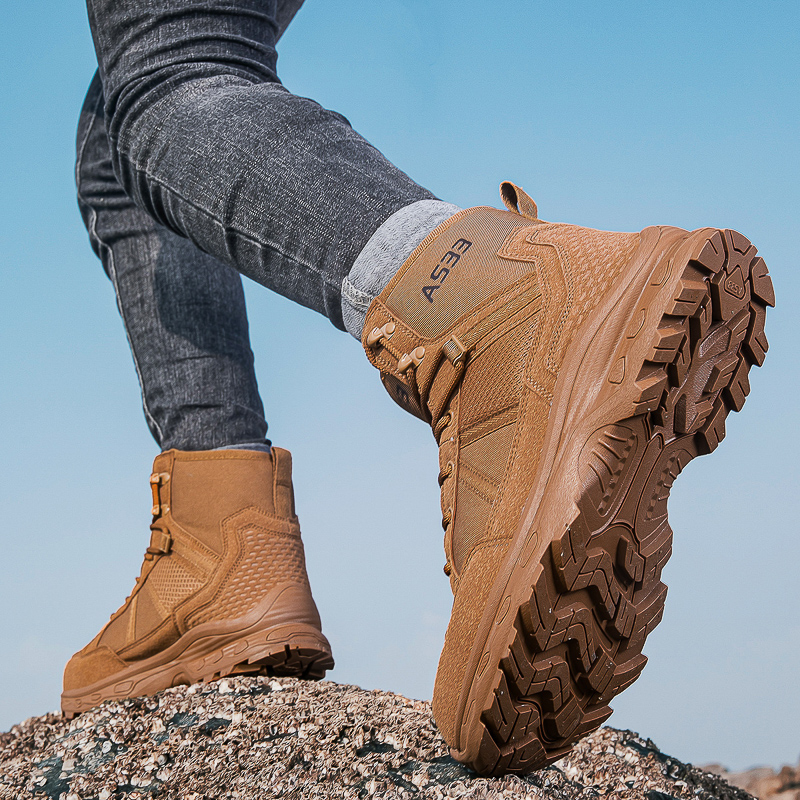 Men's Military Tactical Boots  - Mens Fashion Zip Up ulasan dan harga