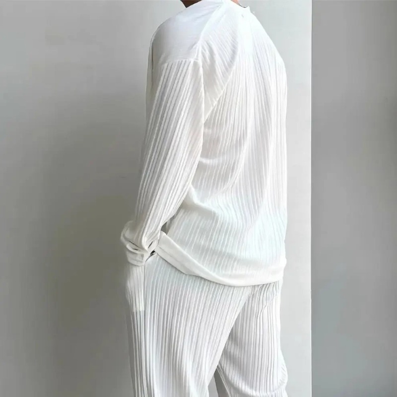 Thin Solid Color Sexy Deep V C - Knitted Cardigan Men ulasan dan harga