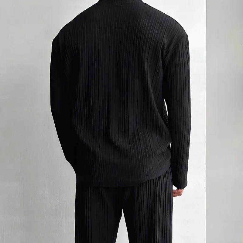 Thin Solid Color Sexy Deep V C - Knitted Cardigan Men ulasan dan harga