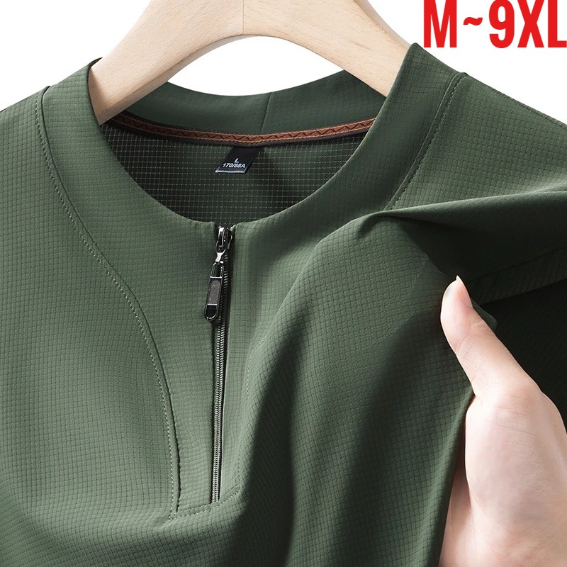 Big Size 9XL Men's Ice Silk He - Mens Fashion Zip Up ulasan dan harga