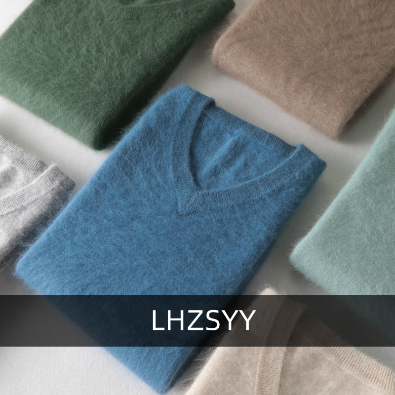 LHZSYY Men's 100% Mink Cashmer - Knitted Cardigan Men ulasan dan harga