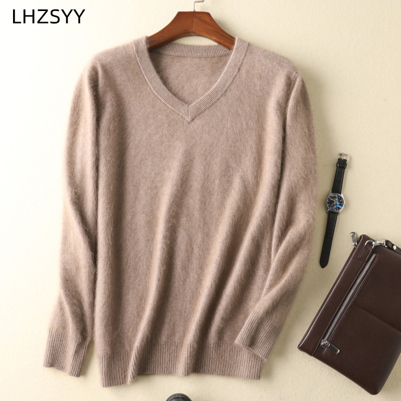 LHZSYY Men's 100% Mink Cashmer - Knitted Cardigan Men ulasan dan harga
