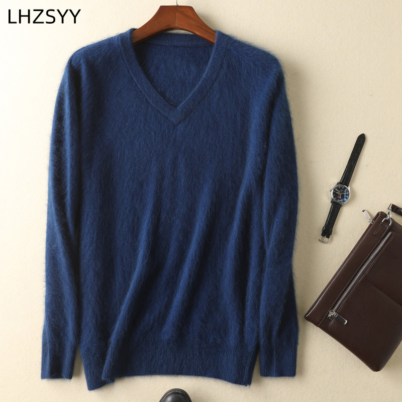 LHZSYY Men's 100% Mink Cashmer - Knitted Cardigan Men ulasan dan harga