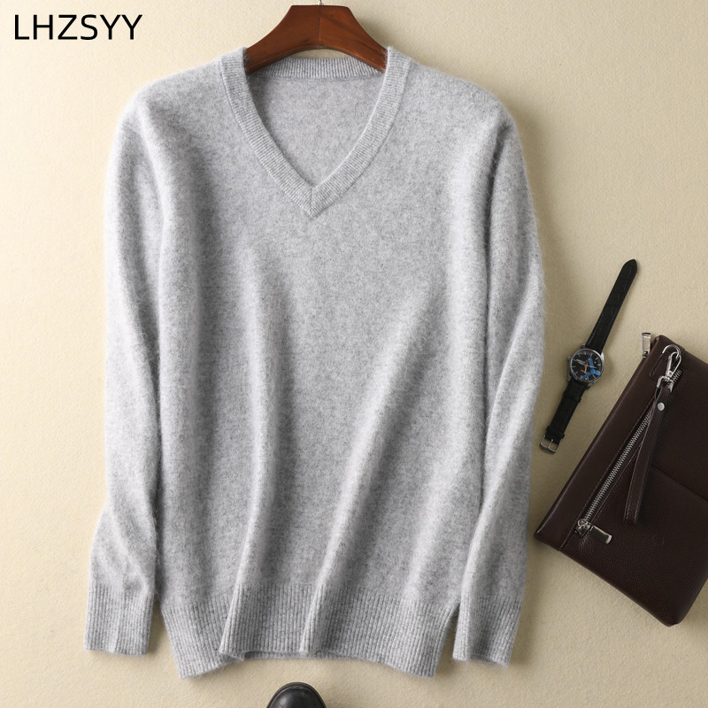LHZSYY Men's 100% Mink Cashmer - Knitted Cardigan Men ulasan dan harga