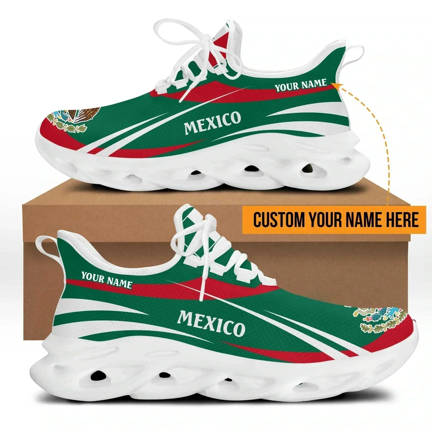 Mexico Flag Men's Sneakers - N - Men'S Fashion Running Shoes ulasan dan harga