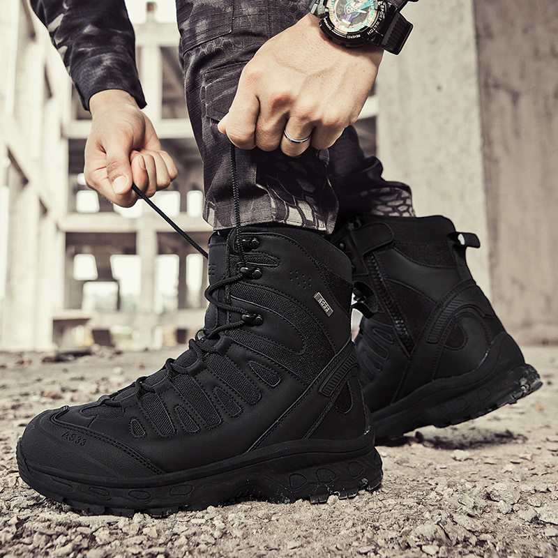 New Men Tactical Boots Militar - Mens Fashion Zip Up ulasan dan harga